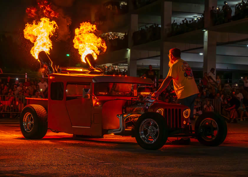 Flame-Throwing Competition